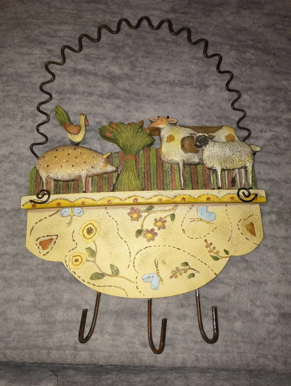 Country Farm Animal Wall Hook - Yellow